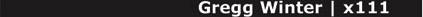 Gregg Winter | x111